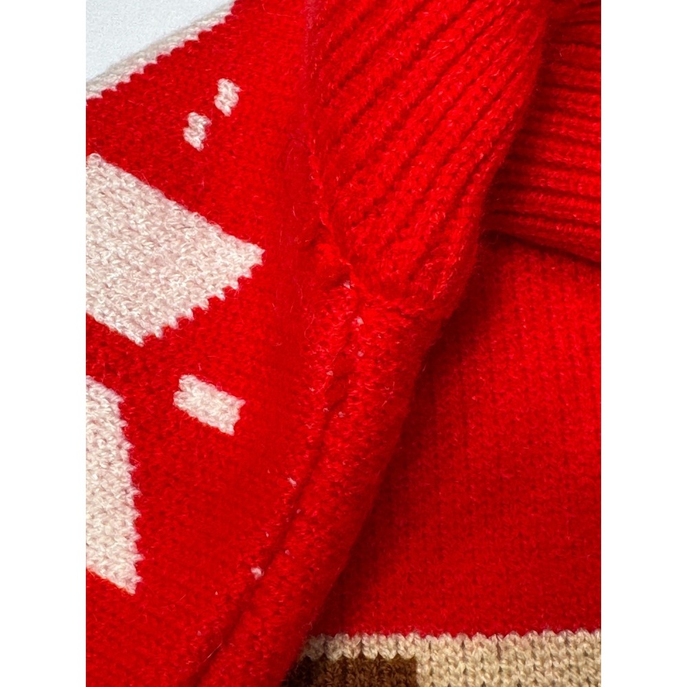NEW Christmas Holiday Red Turtleneck Sweater Womens Small Elk Snow Lot of 2 FLAW - Picture 9 of 16